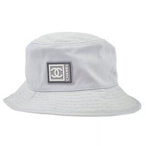 Chanel Sport Line Bucket Hat Gray #M Small Good